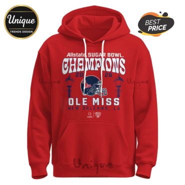 Ole Miss Rebels NCAA Sugar Bowl Champions Red Hoodie, Joggers