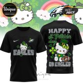 Philadelphia Eagles Hello Kitty St. Patrick's Day 3D Shirt