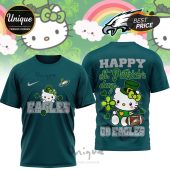 Philadelphia Eagles Hello Kitty St. Patrick's Day 3D Shirt
