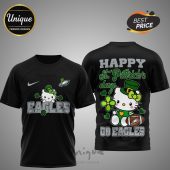 Philadelphia Eagles Hello Kitty St. Patrick's Day 3D shirt.
