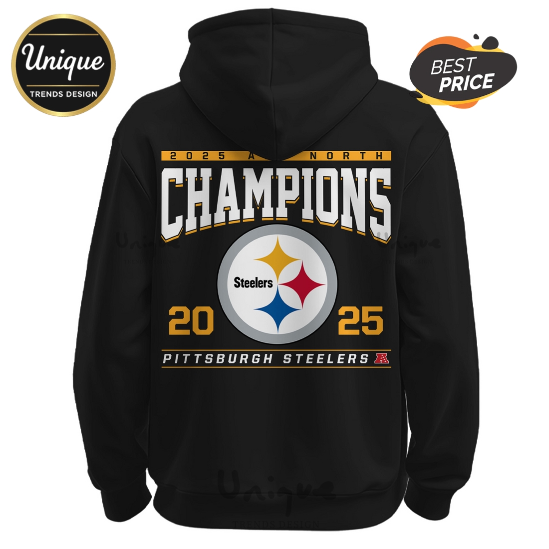 Pittsburgh Steelers AFC North Division Champions Hoodie, Joggers Pittsburgh Steelers AFC North Division Champions Hoodie, Joggers