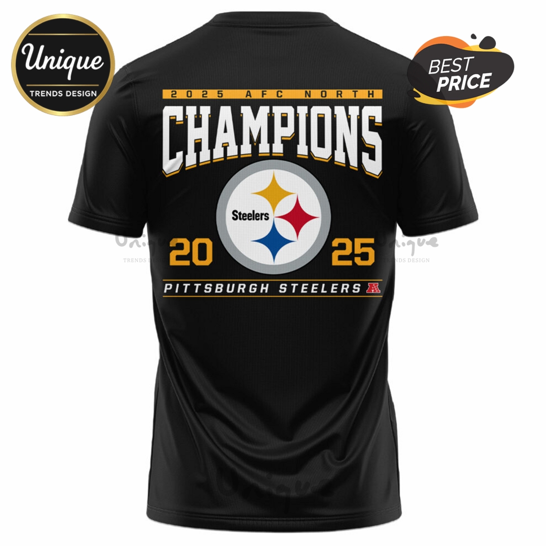 Pittsburgh Steelers AFC North Division Champions Zip Hoodie Pittsburgh Steelers AFC North Division Champions Zip Hoodie