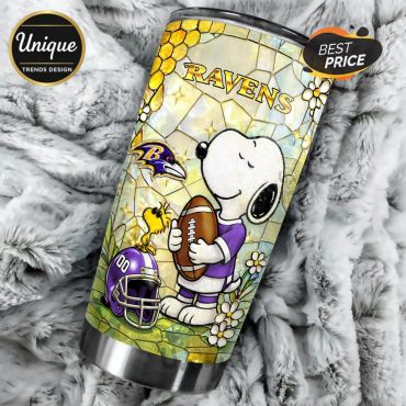 Premium Baltimore Ravens NFL Snoopy Pride Tumbler