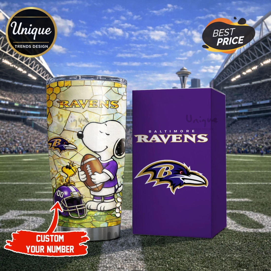 Premium Baltimore Ravens NFL Snoopy Pride Tumbler Premium Baltimore Ravens NFL Snoopy Pride Tumbler