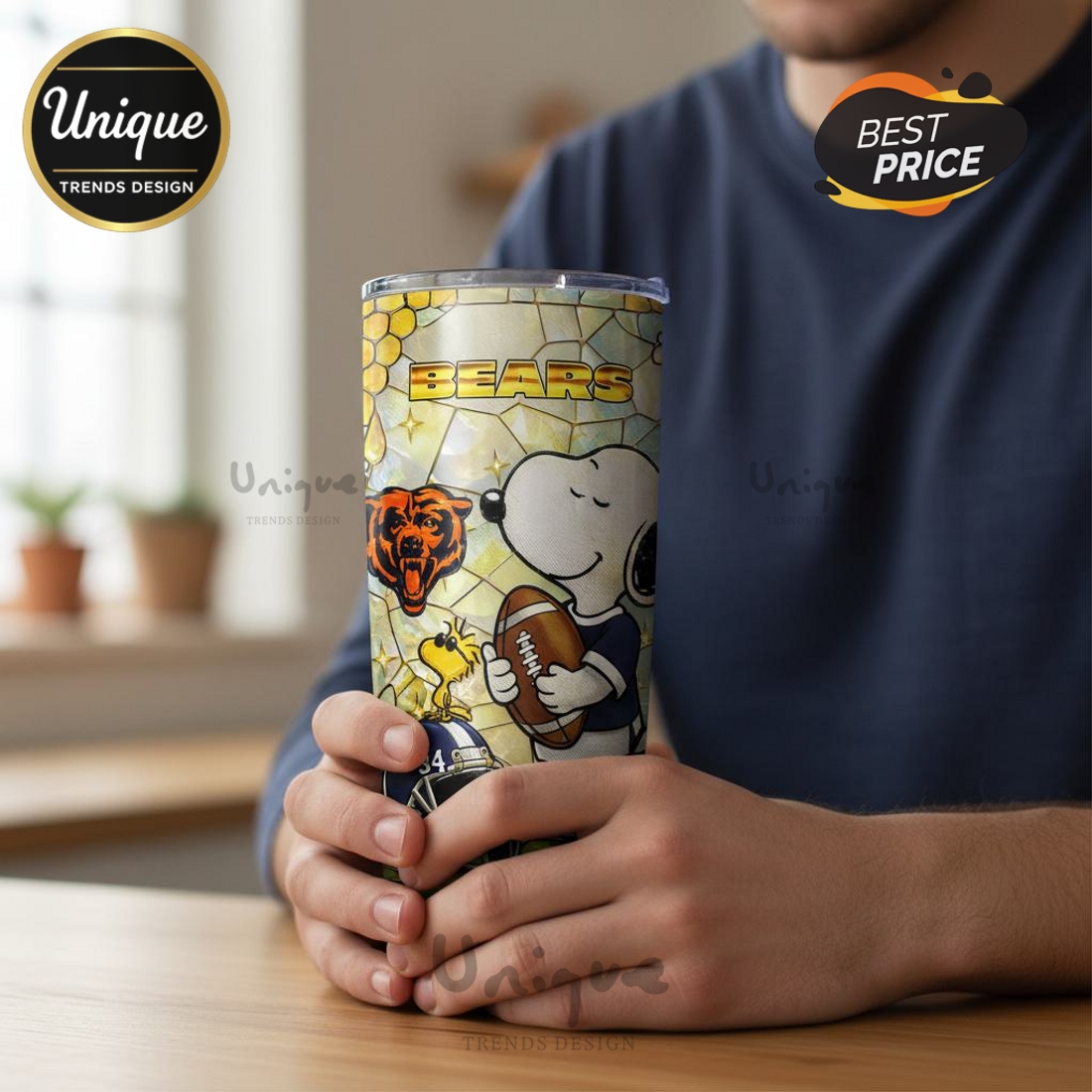 Premium Chicago Bears NFL Snoopy Pride Tumbler Premium Chicago Bears NFL Snoopy Pride Tumbler