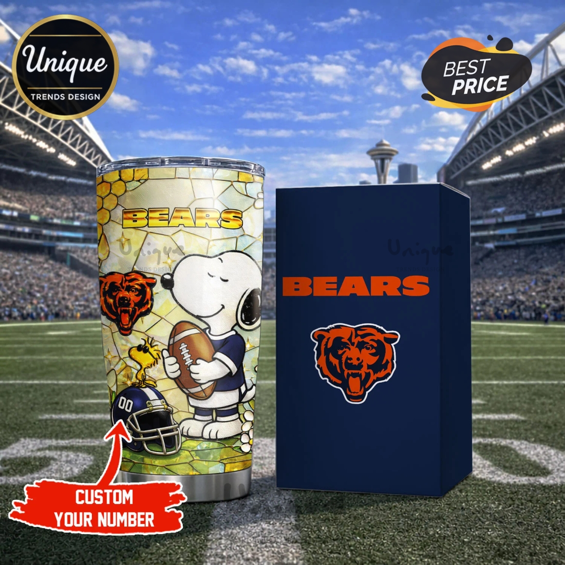 Premium Chicago Bears NFL Snoopy Pride Tumbler Premium Chicago Bears NFL Snoopy Pride Tumbler