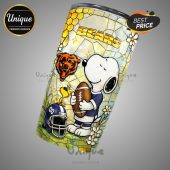 Chicago Bears Snoopy tumbler. Premium NFL drinkware for Bears fans to show their pride.