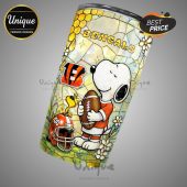 Cincinnati Bengals Snoopy Tumbler: Show your Bengals pride with this premium NFL tumbler featuring Snoopy!
