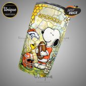 Denver Broncos Snoopy Tumbler: Show your team & Peanuts pride! Premium NFL insulated tumbler for hot & cold drinks.