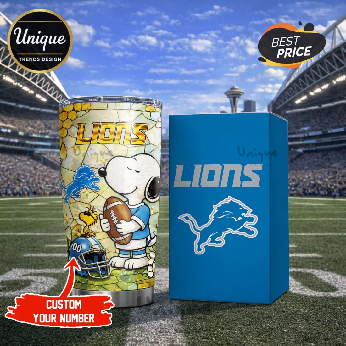 Premium Detroit Lions NFL Snoopy Pride Tumbler Premium Detroit Lions NFL Snoopy Pride Tumbler