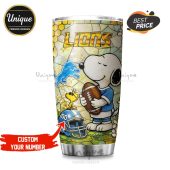 Detroit Lions Snoopy Tumbler - Show your team pride with this premium NFL tumbler featuring Snoopy!