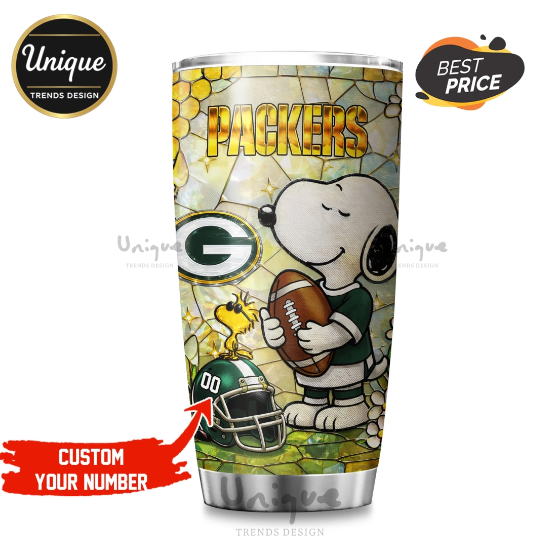 Premium Green Bay Packers NFL Snoopy Pride Tumbler Premium Green Bay Packers NFL Snoopy Pride Tumbler