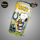Indianapolis Colts Snoopy Tumbler. Show your team pride with this premium Colts tumbler featuring Snoopy!