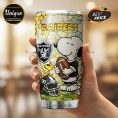 Las Vegas Raiders Snoopy Pride Tumbler - Show your Raiders spirit and LGBTQ+ pride!