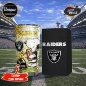 Las Vegas Raiders Snoopy Pride Tumbler. Show your team spirit and love for Snoopy!