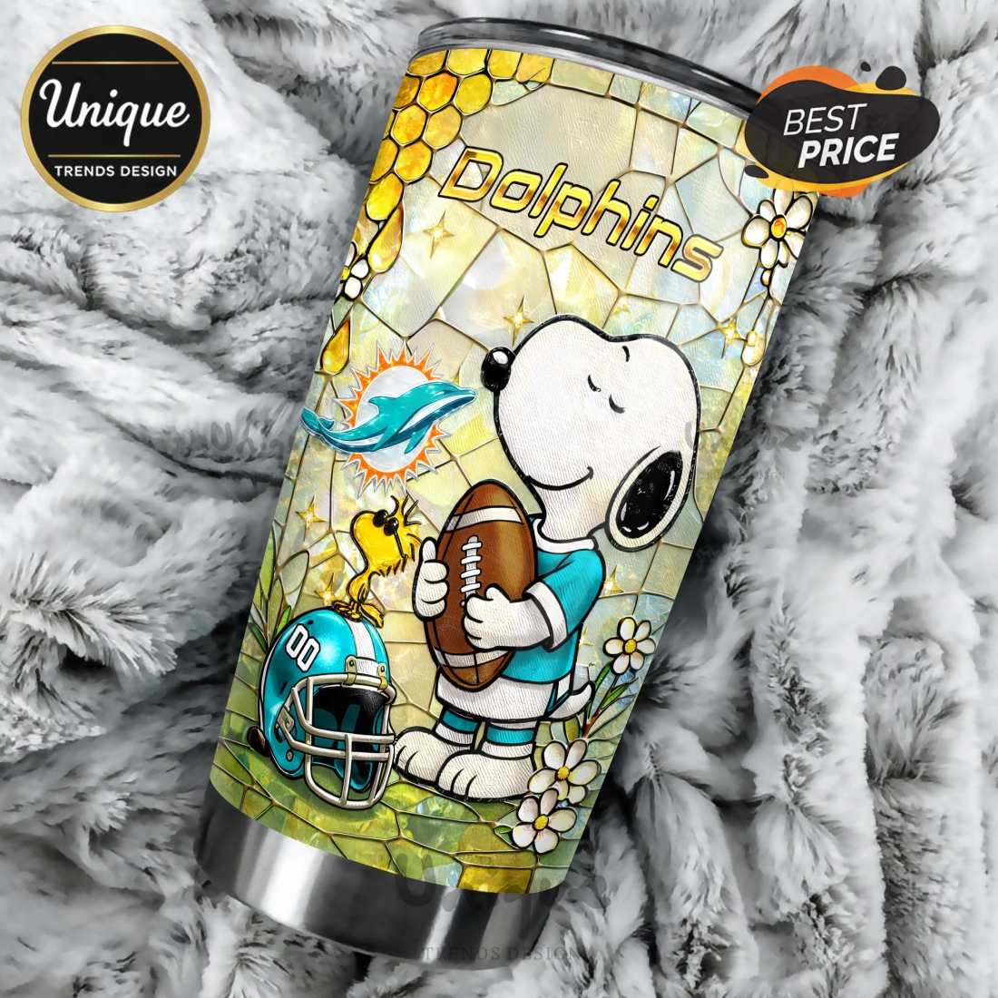 Premium Miami Dolphins NFL Snoopy Pride Tumbler Premium Miami Dolphins NFL Snoopy Pride Tumbler