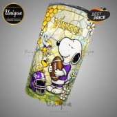 Minnesota Vikings Snoopy Pride Tumbler. Show your team spirit with Snoopy! Officially licensed NFL drinkware.