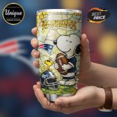New England Patriots NFL Snoopy Pride Tumbler - Show your team spirit with Snoopy!
