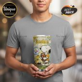 Pittsburgh Steelers Snoopy tumbler. Show your Steelers pride with this premium, insulated tumbler featuring Snoopy!