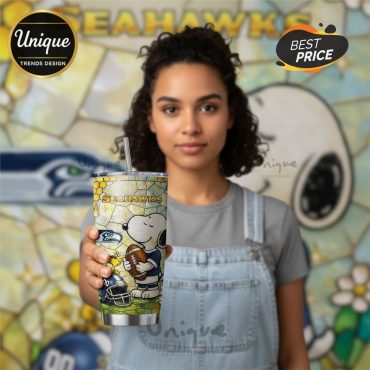 Premium Seattle Seahawks NFL Snoopy Pride Tumbler Premium Seattle Seahawks NFL Snoopy Pride Tumbler