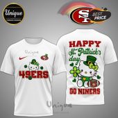 San Francisco 49ers Hello Kitty St. Patrick's Day 3D Shirt - Officially Licensed NFL Gear