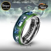 Seattle Seahawks Super Bowl 2026 Ring - Premium Silver Tungsten NFL Championship Ring