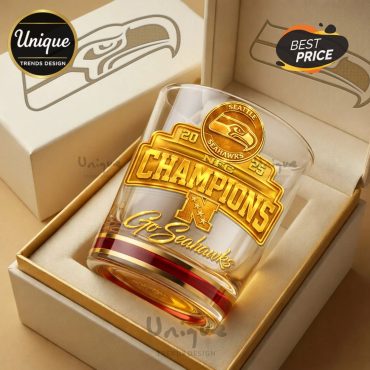Seattle Seahawks Premium NFL 2026 Super Bowl Whiskey Glass