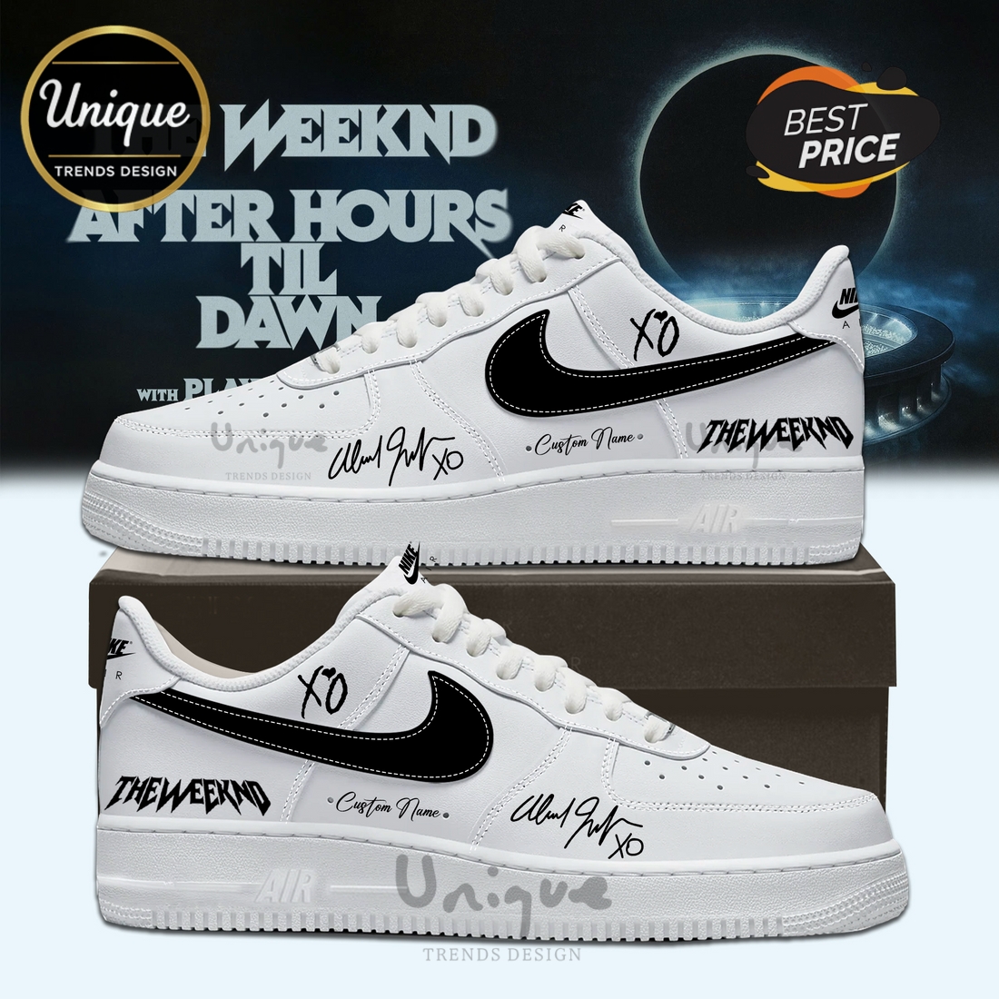The Weeknd After Hours Till Dawn Tour White Air Force 1 The Weeknd After Hours Till Dawn Tour White Air Force 1