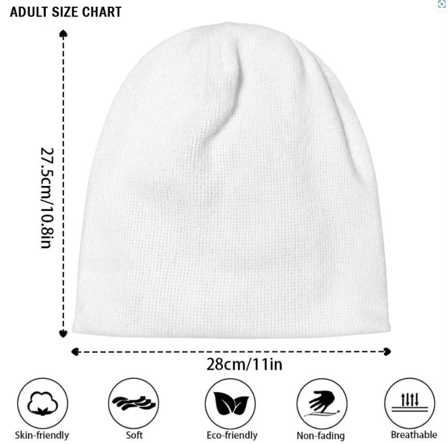 Size Chart for Denver Broncos 2025 AFC Champions Premium Knit Beanie Hat - Beanie Dimensions
