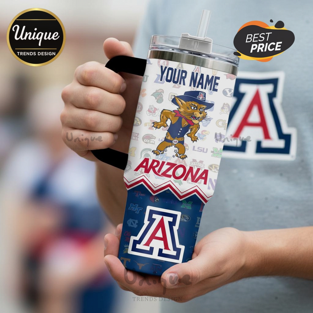Arizona Wildcats NCAA Basketball Slogan 40oz Stanley Tumbler Arizona Wildcats NCAA Basketball Slogan 40oz Stanley Tumbler