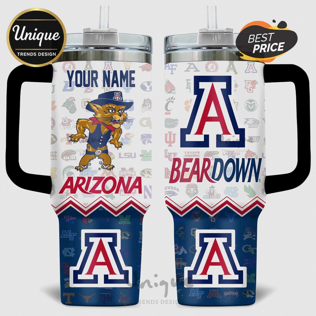 Arizona Wildcats NCAA Basketball Slogan 40oz Stanley Tumbler Arizona Wildcats NCAA Basketball Slogan 40oz Stanley Tumbler