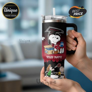 Atlanta Falcons Snoopy Bud Light Personalized Tumblers 40oz