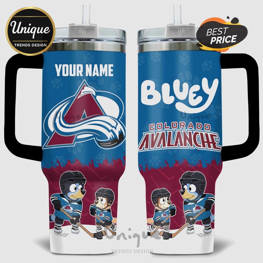 Bluey Colorado Avalanche NHL Hockey 40oz Tumbler Bluey Colorado Avalanche NHL Hockey 40oz Tumbler