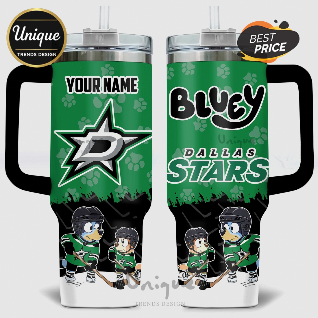 Bluey Dallas Stars NHL Personalized 40oz Tumbler Bluey Dallas Stars NHL Personalized 40oz Tumbler