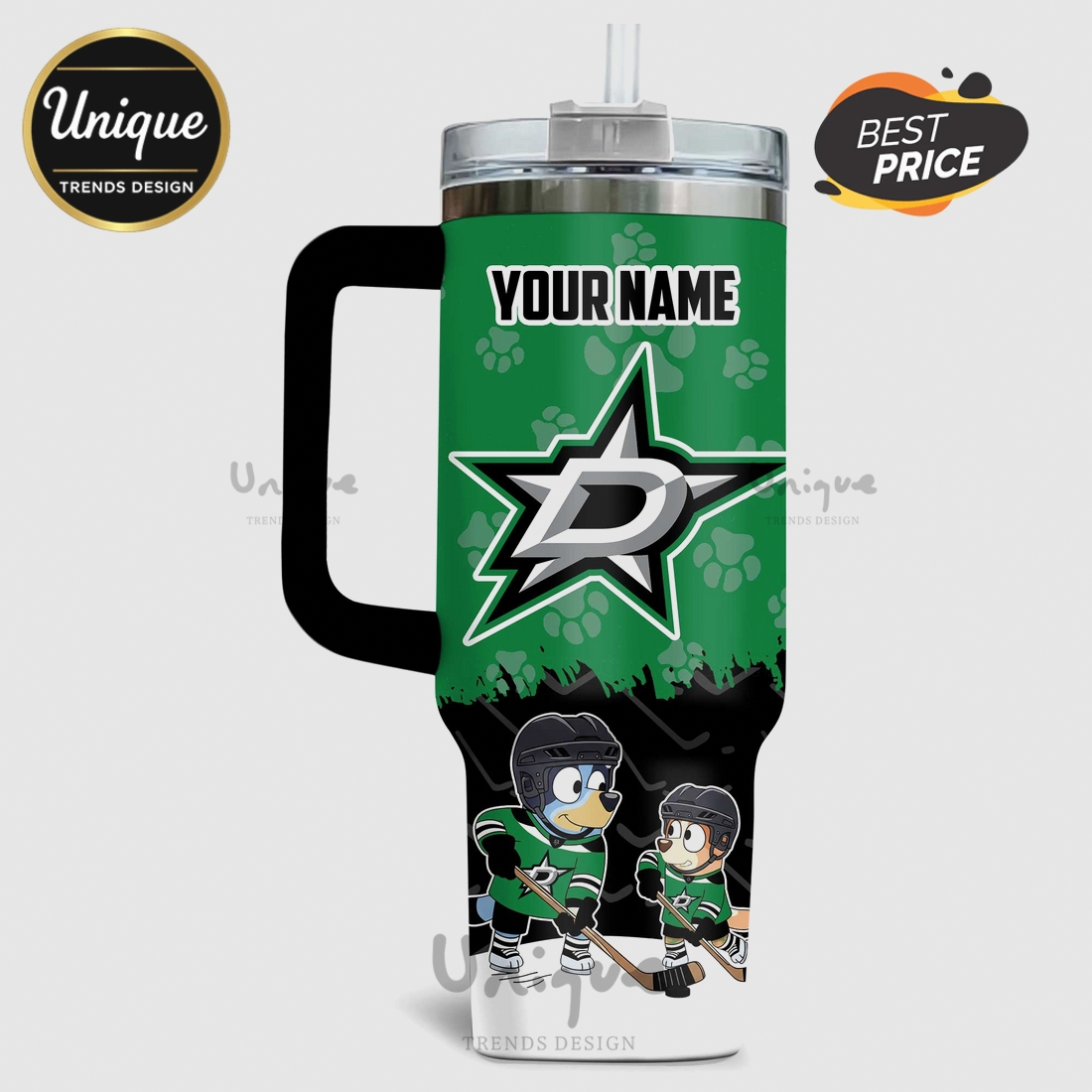Bluey Dallas Stars NHL Personalized 40oz Tumbler Bluey Dallas Stars NHL Personalized 40oz Tumbler