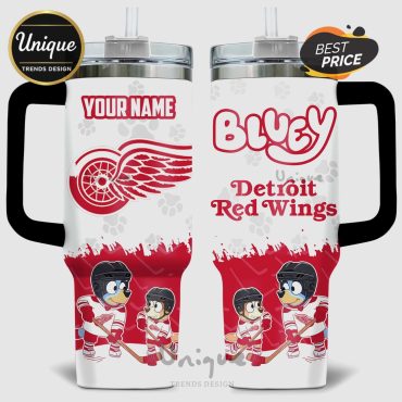 Bluey Detroit Red Wings NHL Personalized 40oz Tumbler