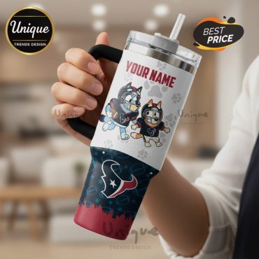 Bluey Houston Texans NFL Personalized 40oz Tumbler