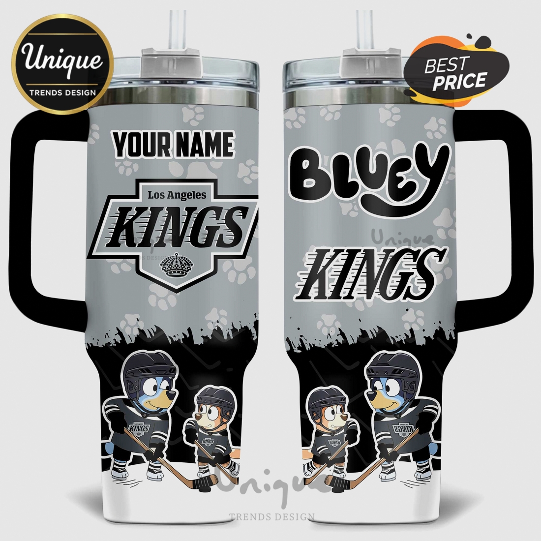 Bluey Los Angeles Kings NHL Hockey 40oz Tumbler Bluey Los Angeles Kings NHL Hockey 40oz Tumbler