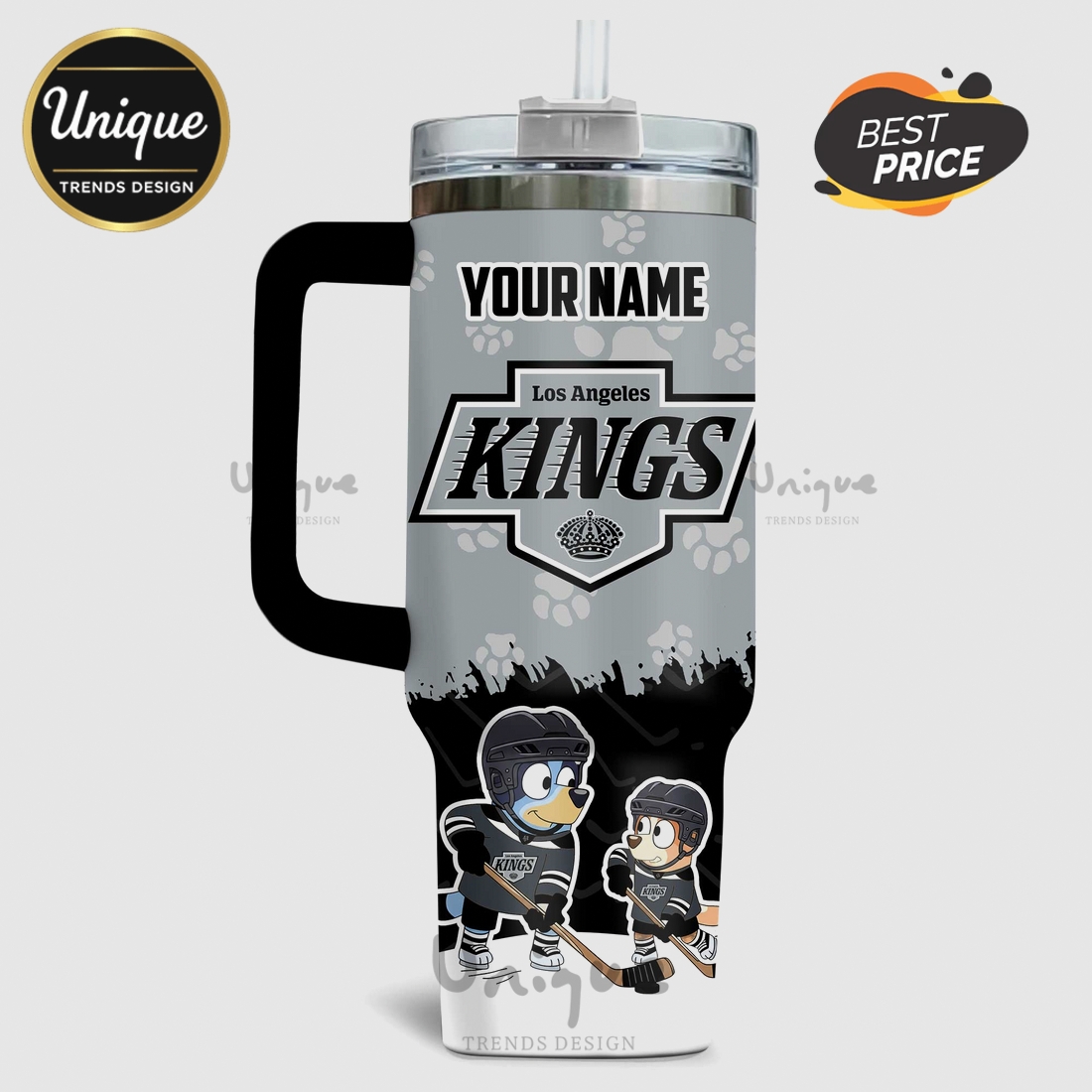 Bluey Los Angeles Kings NHL Hockey 40oz Tumbler Bluey Los Angeles Kings NHL Hockey 40oz Tumbler