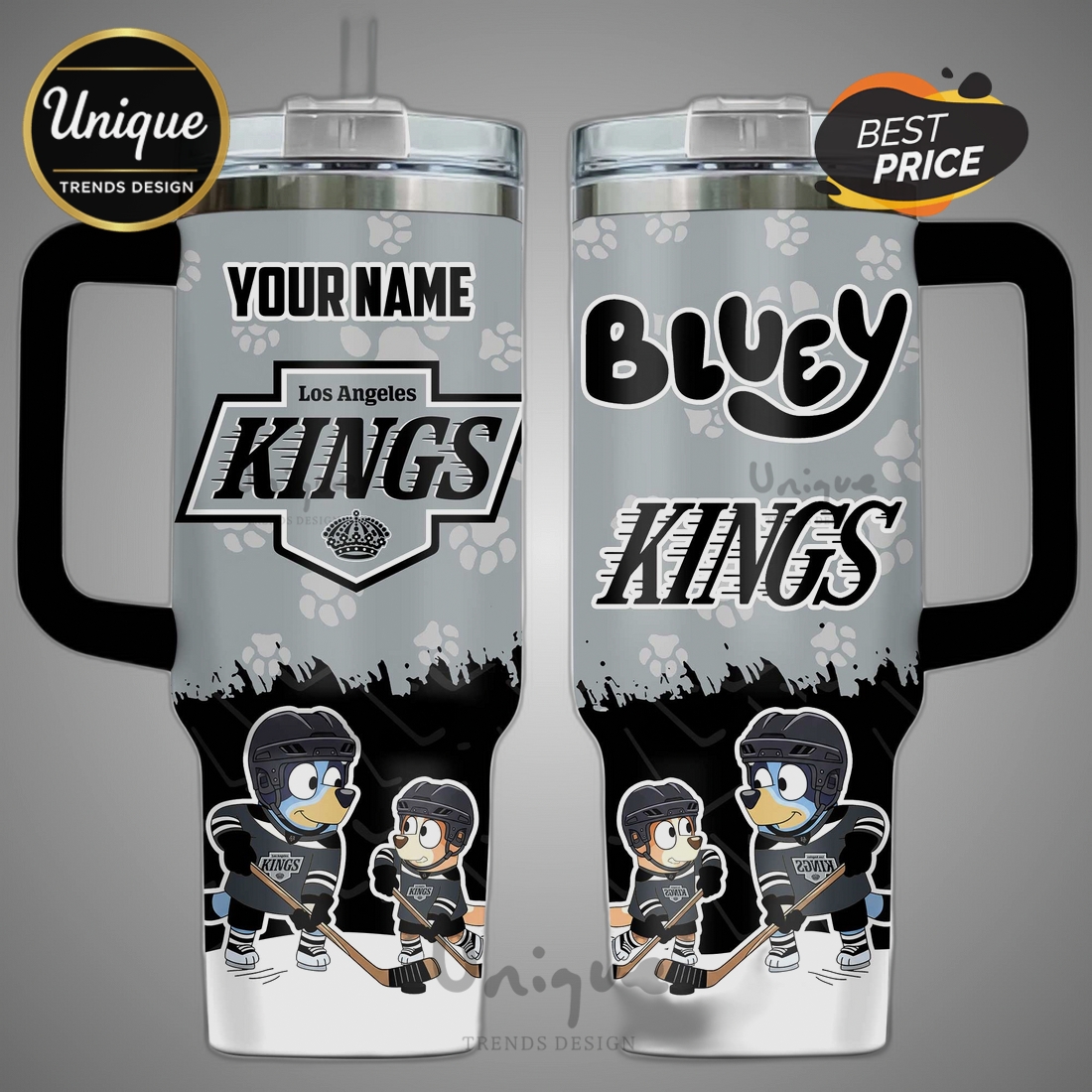 Bluey Los Angeles Kings NHL Hockey 40oz Tumbler Bluey Los Angeles Kings NHL Hockey 40oz Tumbler