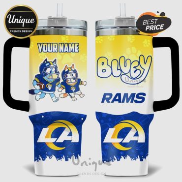Bluey Los Angeles Rams Personalized 40oz Tumbler
