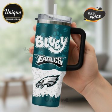 Bluey Philadelphia Eagles NFL Personalized 40oz Tumbler