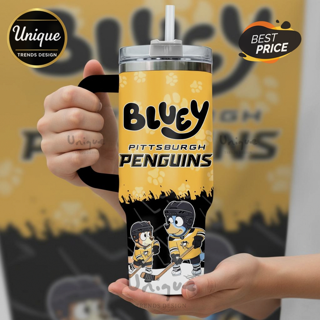 Bluey Pittsburgh Penguins NHL Stanley Cup Personalized 40oz Tumbler Bluey Pittsburgh Penguins NHL Stanley Cup Personalized 40oz Tumbler