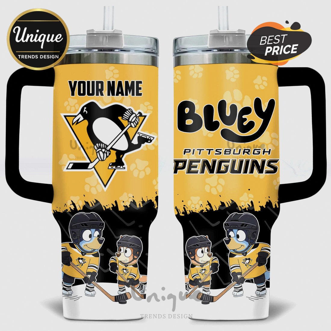 Bluey Pittsburgh Penguins NHL Stanley Cup Personalized 40oz Tumbler Bluey Pittsburgh Penguins NHL Stanley Cup Personalized 40oz Tumbler