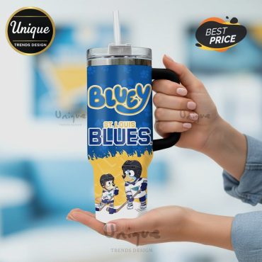 Bluey St. Louis Blues NHL Personalized 40oz Tumbler