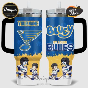 Bluey St. Louis Blues NHL Personalized 40oz Tumbler