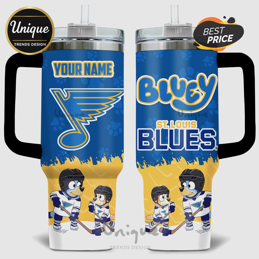 Bluey St. Louis Blues NHL Personalized 40oz Tumbler Bluey St. Louis Blues NHL Personalized 40oz Tumbler
