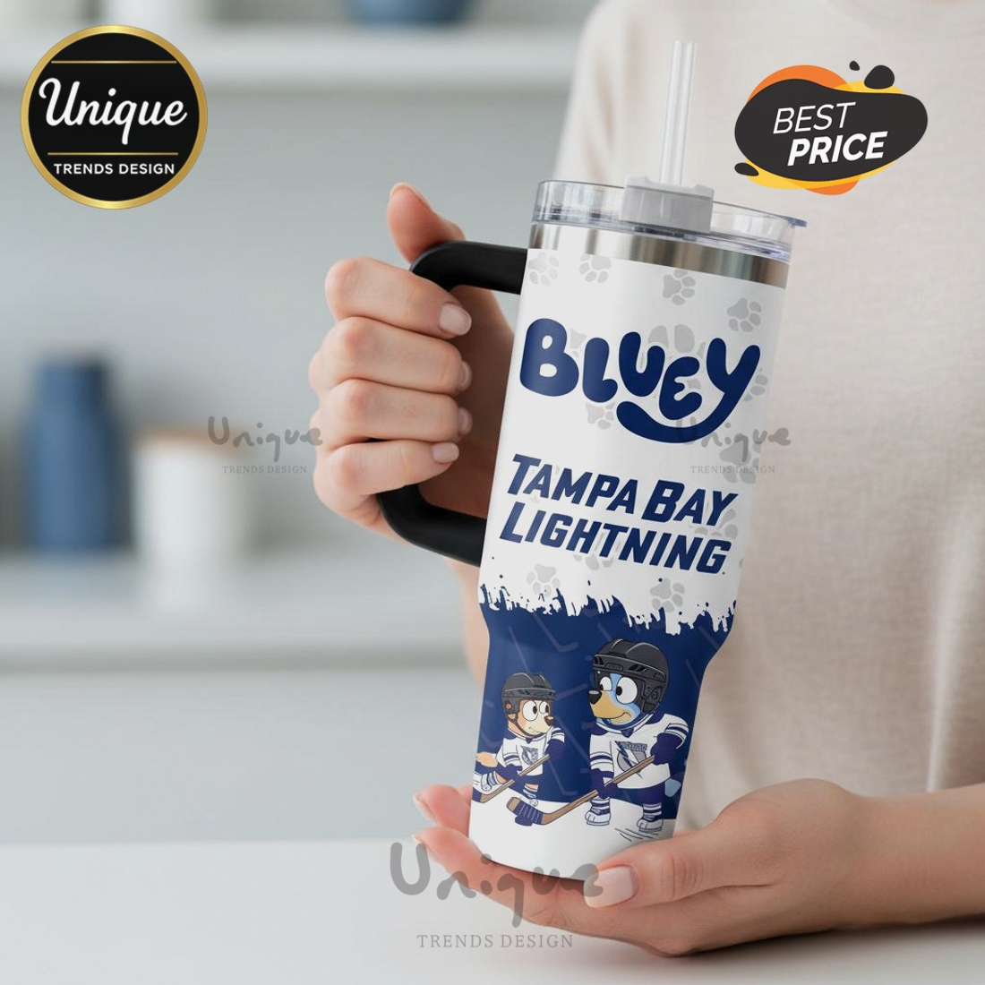 Bluey Tampa Bay Lightning NHL Stanley 40oz Tumbler Bluey Tampa Bay Lightning NHL Stanley 40oz Tumbler