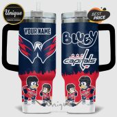 Personalized Washington Capitals Bluey insulated tumbler with straws.!