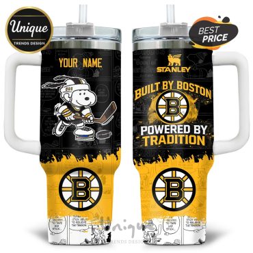 Boston Bruins Peanuts Stanley Personalized 40oz Tumbler